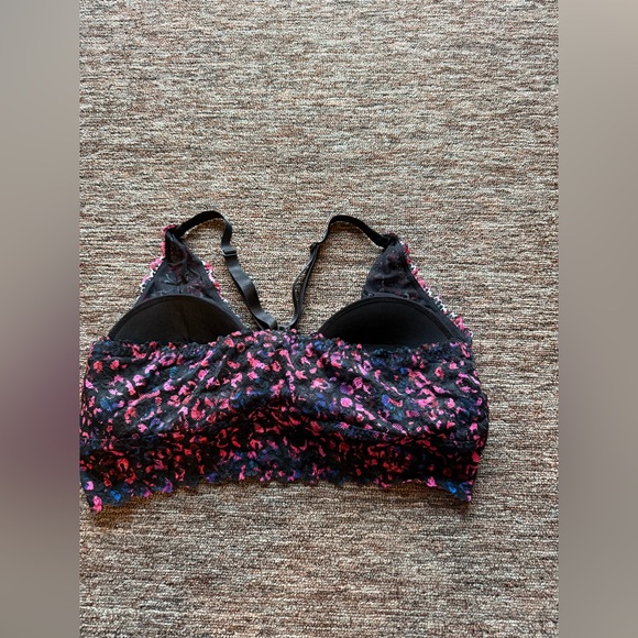 Torrid Curve Lightly Lined Rainbow Leopard Lace XO Front Bralette Size 2 - Picture 4 of 8